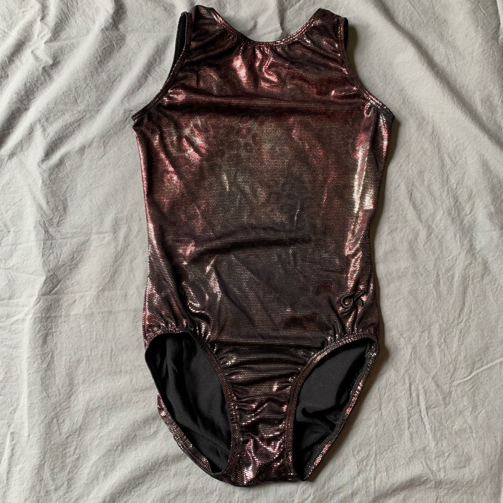GK Black/Pink Cheetah Print Gymnastics Leotard
